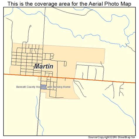 Aerial Photography Map of Martin, SD South Dakota