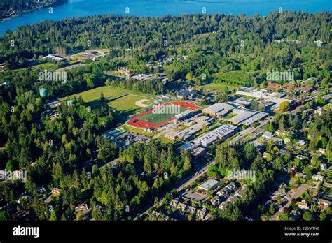 Aerial view high school football stadium hi-res stock photography and ...