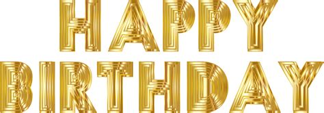 Happy Birthday Gold transparent PNG - StickPNG