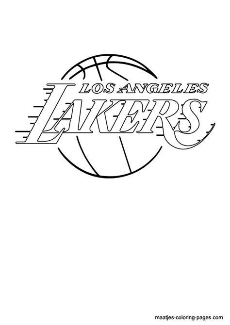 NBA Los Angeles Lakers logo coloring pages