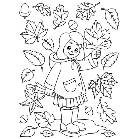 child with autumn leaves Cute girl in beautiful Autumn Leaves on the ...