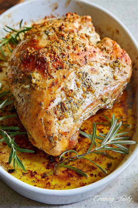 Roasted Turkey Breast with Herb Butter - Craving Tasty