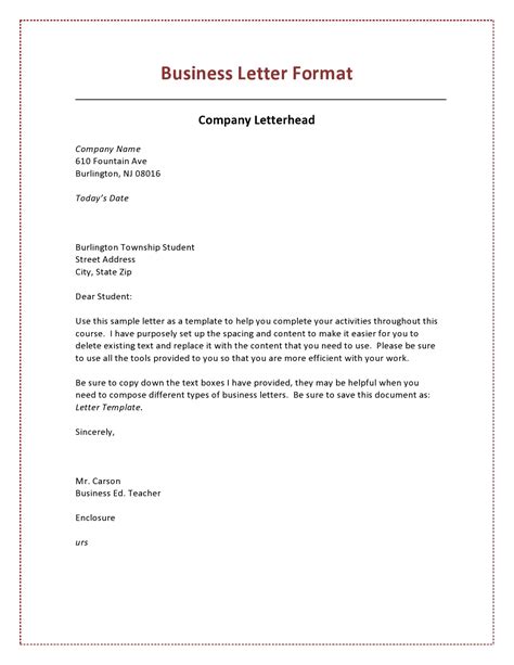 30 Professional Business Letter Templates [Word]