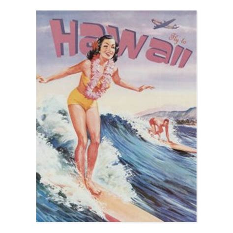 Vintage Hawaii, USA - Postcard | Zazzle | Hawaii vintage, Carte postale ...