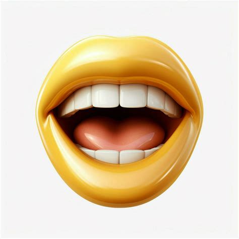 Face with Diagonal Mouth emoji on white background high 30687192 Stock ...