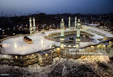 Aerial View Of Masjid Al Haram At Evening High-Res Stock Photo - Getty ...