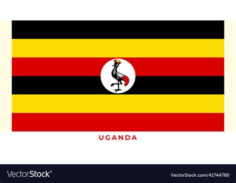 National flag of uganda flag Royalty Free Vector Image