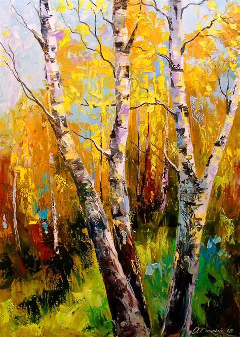 How To Paint Birch Trees On Canvas - This is a real time acrylic ...