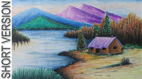 Landscape Pastel Drawing at GetDrawings | Free download