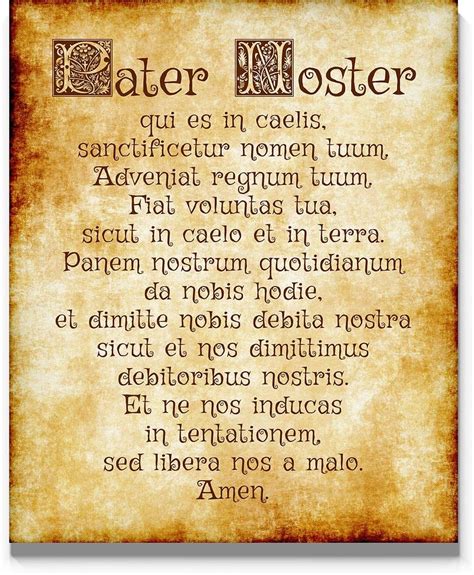 Pater Noster Lords Prayer Wall Art, 11"x14" Unframed Print - Beautiful ...