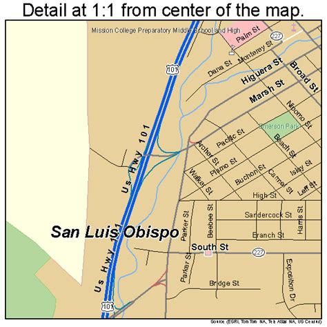 San Luis Obispo California Street Map 0668154