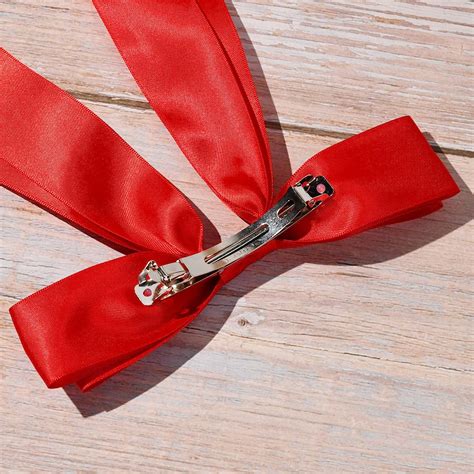 Large Satin Hair Bows Hair Ribbons for Women CEELGON 2PCS Big Long Red ...