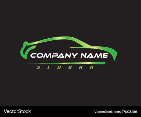 Car logo black background Royalty Free Vector Image