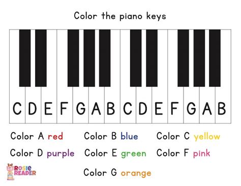 Free Piano Keys Coloring Pages