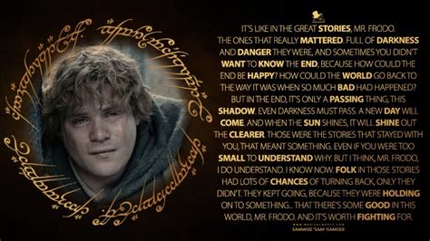 Lord Of The Rings Quotes Frodo To Sam - Wallpaper Image Photo