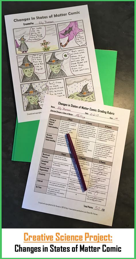 Changes in States of Matter Comic Project | States of matter, Middle ...