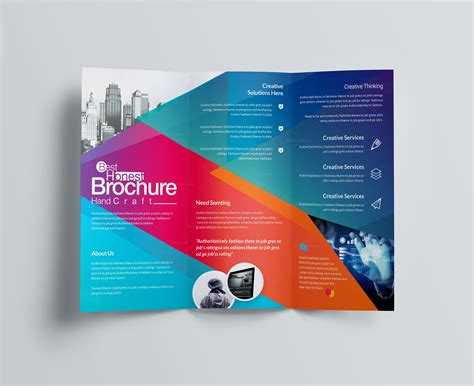 Excellent Professional Corporate Tri-Fold Brochure Template 001213 ...