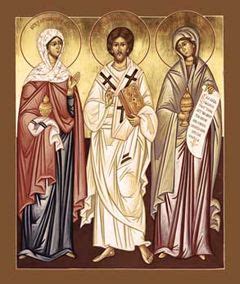 Sts. Martha, Mary, & Lazarus Orthodox Icon » Mounted Orthodox Icons of ...