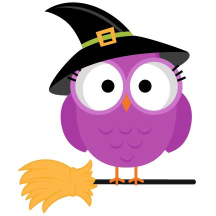 Halloween Witch Owl SVG scrapbook cut file cute clipart files for ...