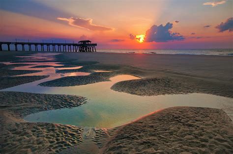 Tybee Island Sunrise Photograph by Larry Hinson - Fine Art America