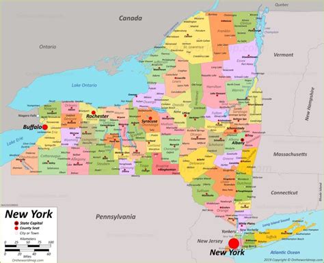 New York State Map | USA | Maps of New York (NY)