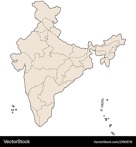 India states map Royalty Free Vector Image - VectorStock