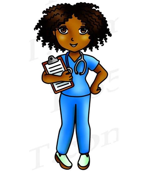 Buy 3 Get 1 Free Black Nurse Clipart Black Girl Nurse Clip - Etsy ...