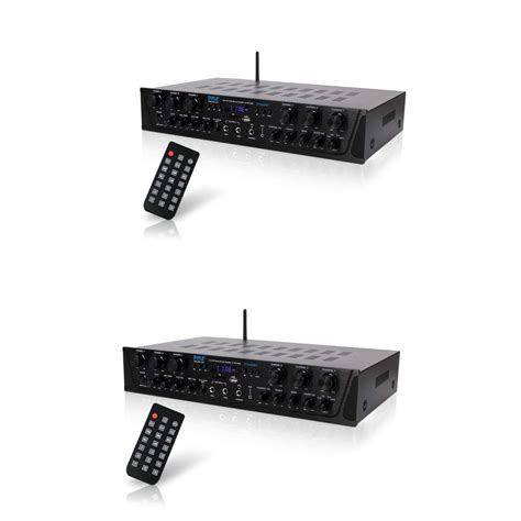 Pyle Bluetooth Home Audio 600W 6 Channel Amplifier Stereo Receiver (2 ...