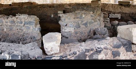 Capernaum (Israel) Ruins of House of Apostle Peter Stock Photo - Alamy