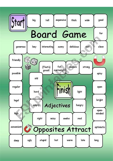 With this board game, learners will revise or enhance vocabulary in an ...