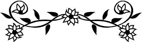 Flower border black and white flower clip art flower border – Clipartix