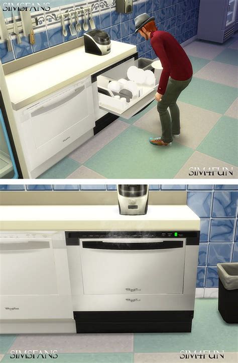 Custom Dishwasher CC For The Sims 4 in 2024 | Sims, Sims 4, C.c.