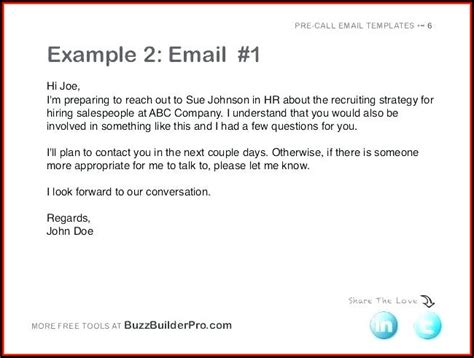 Cold Call Email Template - Template 1 : Resume Examples #dO3wNP5KEn