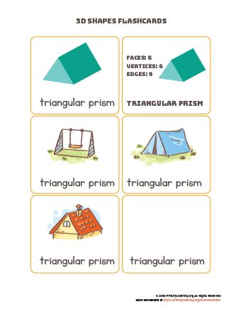 Triangular Prism Flashcards | Triangular prism, Flashcards, Math