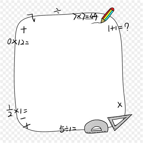 Cuadro De Diálogo De Borde De Matemáticas De Pizarra De Borde Dibujado ...