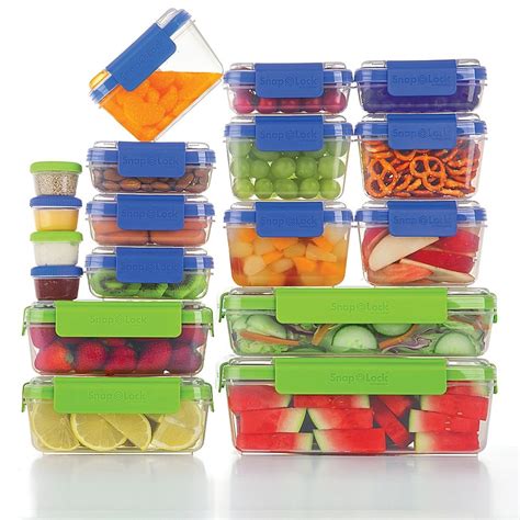 Progressive® SnapLock™ 36-Piece Food Container Set in Blue/Green in ...