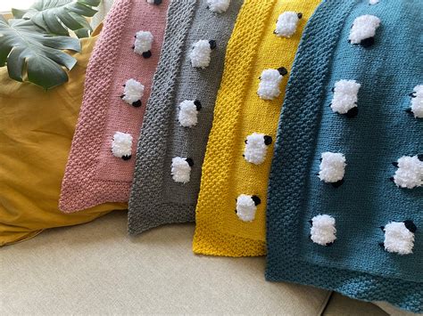 Knit PATTERN Fuzzy Sheep Baby Blanket - Etsy UK