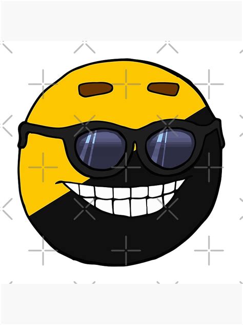 "Ancap flag meme ball Memeballs and sunglasses yellow and black ...