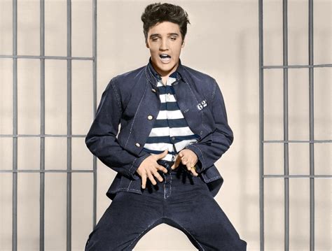 I colorized a pic of Elvis on the set of Jailhouse Rock! : Elvis