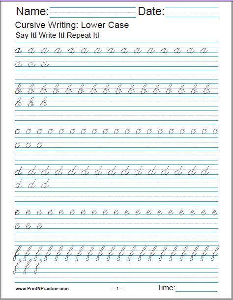 50+ Cursive Writing Worksheets ⭐ Alphabet Letters, Sentences, Advanced