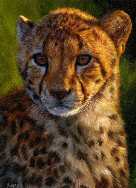 Cheetah Cub Painting - Print - Jason Morgan Wildlife Art Painting by ...