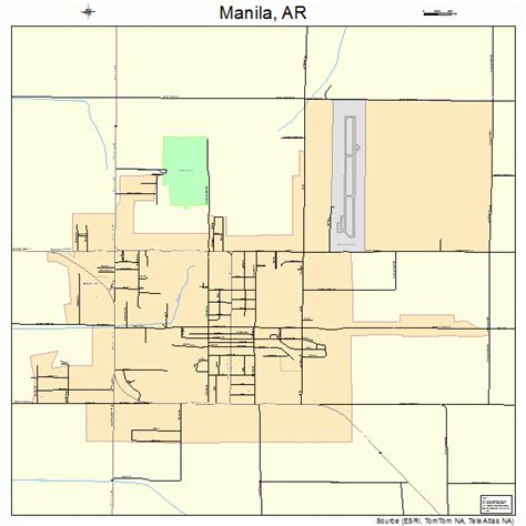 Manila Arkansas Street Map 0543820