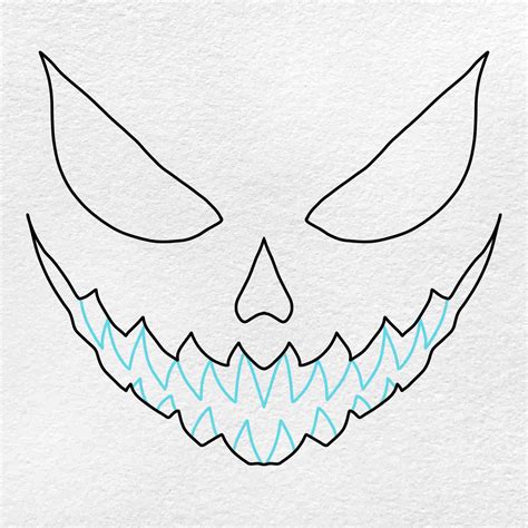 How to Draw a Scary Face - HelloArtsy