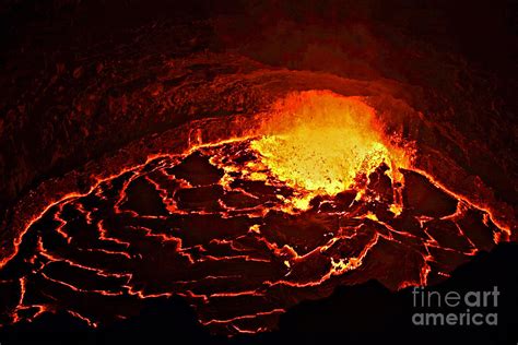 Lava Erupting In A Volcanic Vent Photograph by Stephen & Donna O'Meara ...