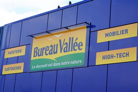 Bureau Vallee Logo Brand and Text Sign Facade Shop Office Market ...