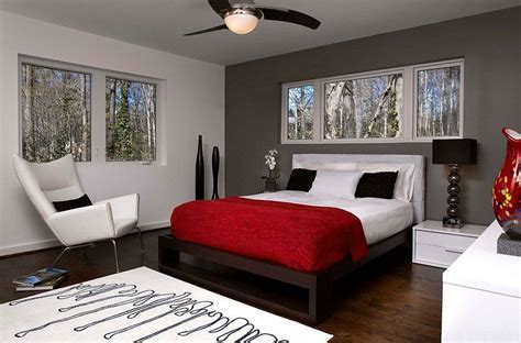 Polished Passion: 19 Dashing Bedrooms in Red and Gray! | Grey bedroom ...