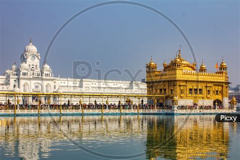 Image of Beautiful Landscape of Golden Temple with Water reflection ...