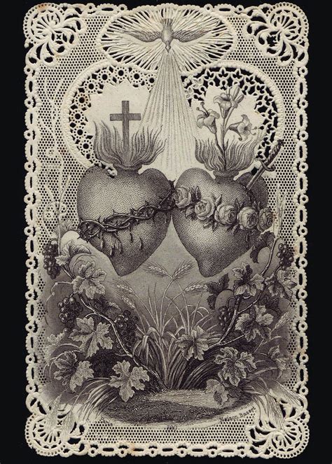 Sacred Heart of Jesus/Immaculate Heart of Mary Print 5X7