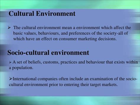 Social & cultural environment ppt