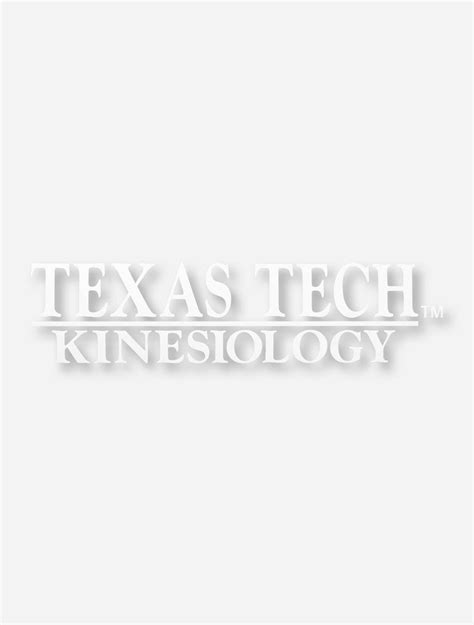 Texas Tech Kinesiology White Decal – Red Raider Outfitter